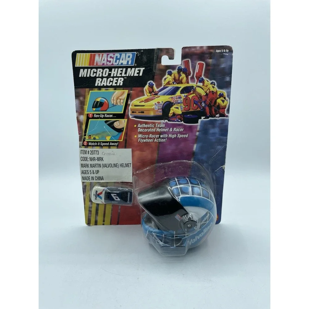 1997 NASCAR Micro-Helmet Racer Mark Martin #6 Valvoline – Toy Biz Sealed